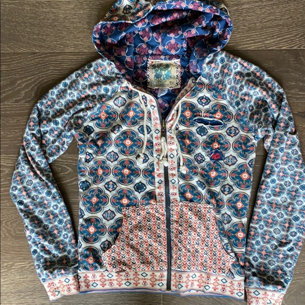 Billabong Reversible Paisley Zip Up Hoodie